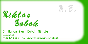 miklos bobok business card